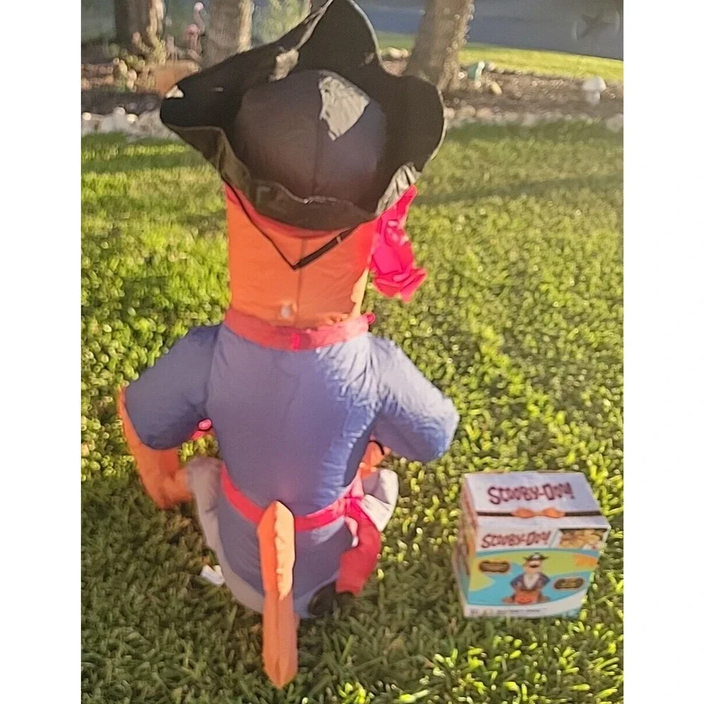 Scooby Doo Halloween Pirate Pumpkin‎ 3 Ft Air-Blown Inflatable Gemmy